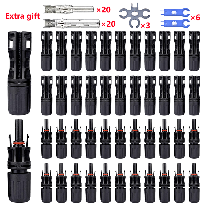 Renewable Energy Kit - 600/400/200/100/40/20/10 buah Kit konektor tenaga surya