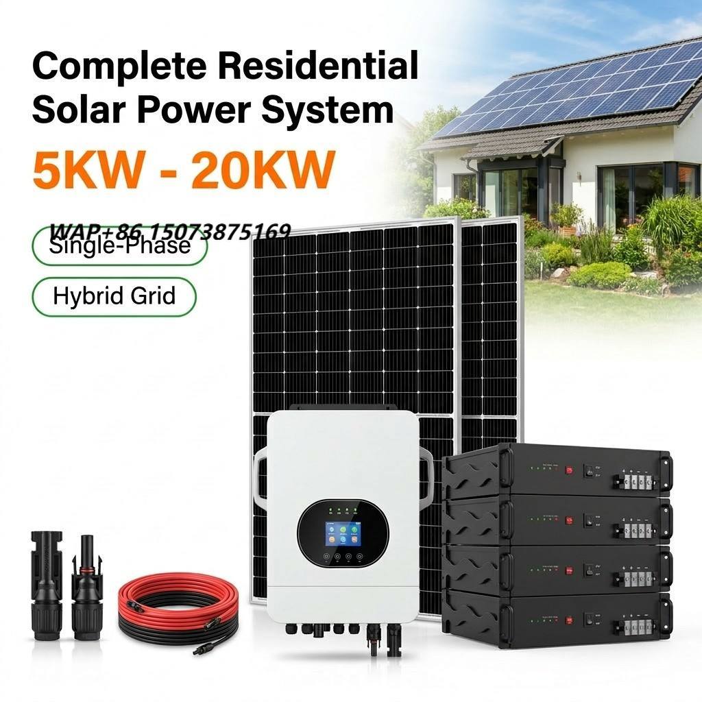 Renewable Energy Kit - Sistem Tenaga Surya Hibrida 5KW 10KW