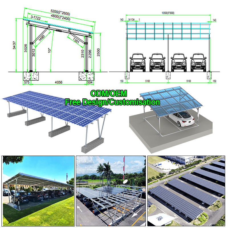 Struktur Pemasangan PV Carport - Renewable Energy Kit ulasan dan harga